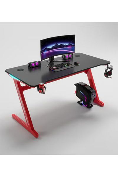 Fun Moment Computer Table for Games 120 x 60 cm with RGB Lighting