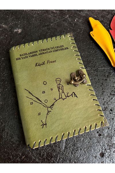 zarif atölye The Little Prince Themed Leather Notebook