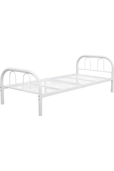 l'elefante Single Metal Bed Frame 90x190 cm – Heavy Duty Steel Bed for Adults, Staff, Hostel & Gue