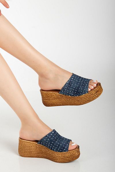SUİNS SHOES Suins Serry Model Stone Accessory Slippers