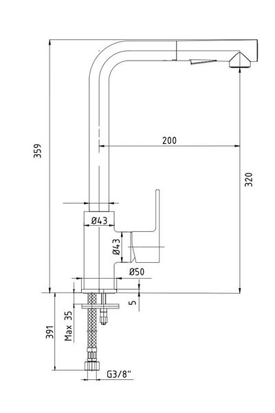 Eca Nita Spiral Sink Kitchen Sink Faucet102118128