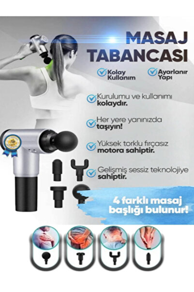 Tntech 6 Masaj Başlıklı, Ergonomik Gövde, Spor Sonrası Kas Rahatlatıcı Masaj Aleti - TNT-320