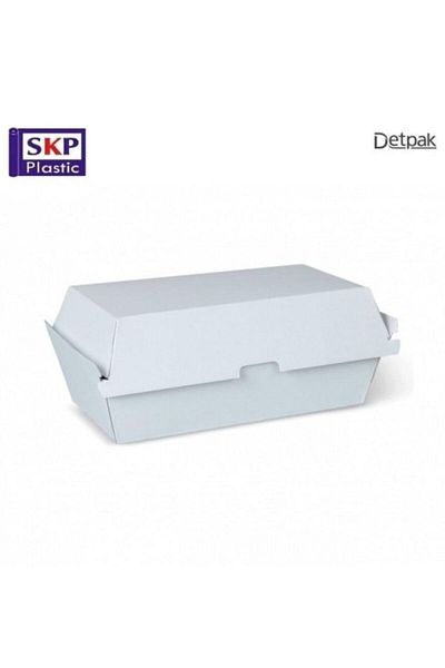 SKP Plastic White Paper Sandwich Boxes Medium (20 Pack)