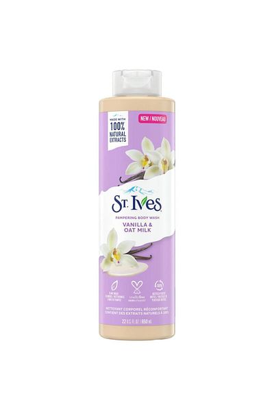St. Ives غسول الجسم سانت آيفز بنكهة الفانيليا وحليب الشوفان 650 مل