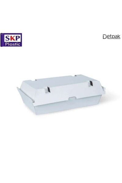SKP Plastic Large White Vented Sandwich Paper Boxes (20 Pack)