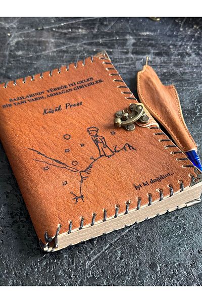 zarif atölye The Little Prince Birthday Gift Leather Notebook