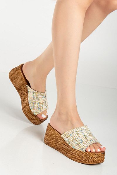 SUİNS SHOES Suins Serry Model Stone Accessory Slippers