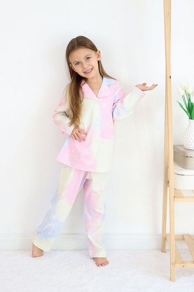 Harika KIDS Girl's Cotton Button Pajamas Set
