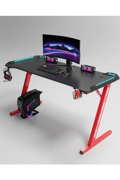 Fun Moment Computer Table for Games 120 x 60 cm with RGB Lighting