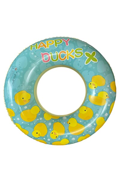 GÜZELYÜZ AVM Mavi Ördek Model Can Simidi 70cm | Şişme Deniz ve Havuz Can Simi...