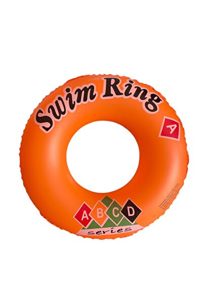 GÜZELYÜZ AVM Turuncu Desenli Model Can Simidi 60cm | Şişme Deniz Ve Havuz Can...