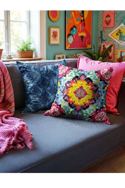 CANİLA Digital Printed Double-Sided Throw Pillow Cover Set Of 2