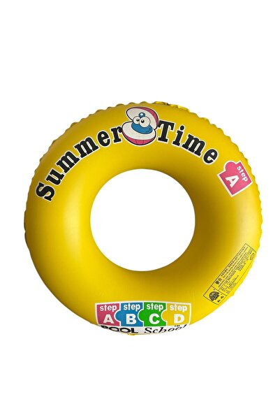 GÜZELYÜZ AVM Sarı Desenli Model Can Simidi 60cm | Şişme Deniz ve Havuz Can Simidi Yüzme Simidi