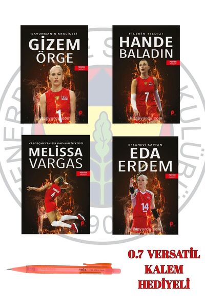 peta kitap Gizem örge - Hande baladın - Eda erdem - Melisa vargas Fenerbahçe set