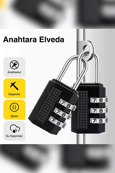 AlGeliyo 3 Combination Padlock Cabinet Suitcase Suitcase Bag Security Combination Lock 32 mm