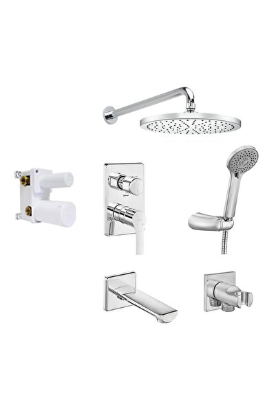 Eca Luna Ankastre Duş Seti - 3 yollu / 7 parça set - ECA.ANKSET.BD312