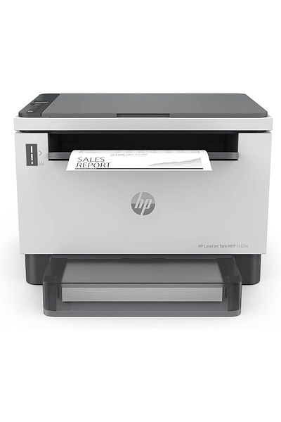 HP Laserjet Tank Mfp 1602w Wireless Printer, White, Pre-loaded Ink For Up To 5000 Pages - Monochrome