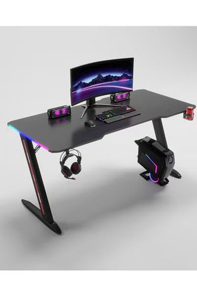 Fun Moment Computer Table for Games 120 x 60 cm with RGB Lighting