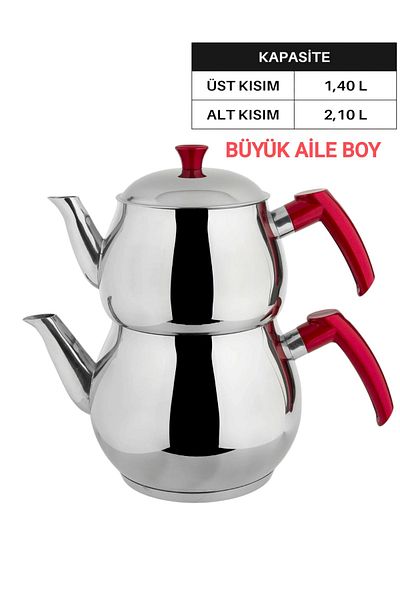MFS Teapot Set Steel Self Drainer Large Family Size