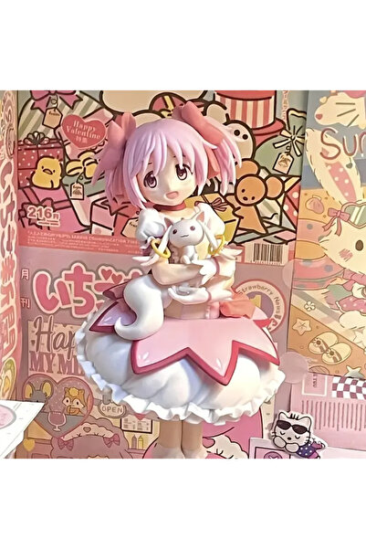 Butic Anime Madoka Magica Madoka Figür Kawaii Pembe Saçlı Anime Kızı Figür