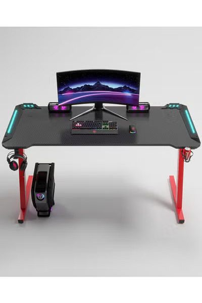 Fun Moment Computer Table for Games 120 x 60 cm with RGB Lighting