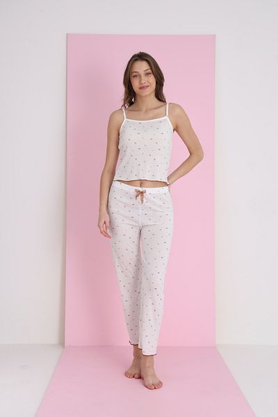 ELİTOL Reported Viscose Thin Strap Pajama Suit