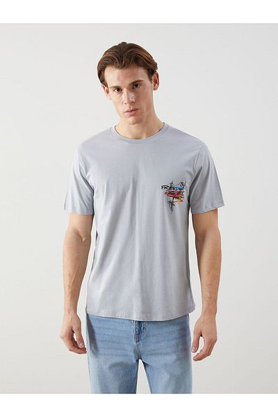 LC Waikiki Crew Neck Short Sleeve Printed Combed Cotton Men's T-Shirt