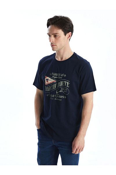 LC Waikiki Ανδρικό μπλουζάκι Crew Neck Boston Printed