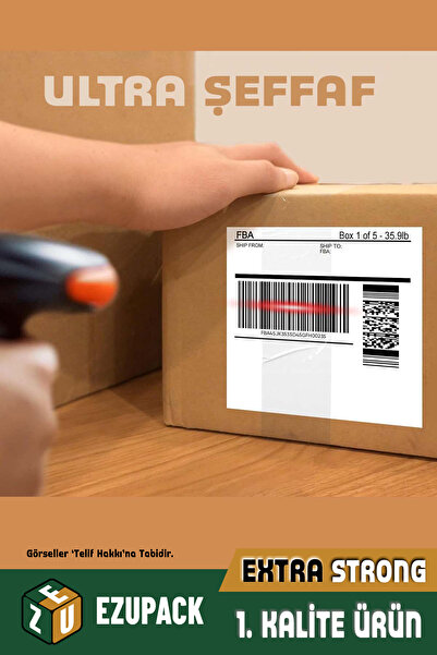 ASTOR AMBALAJ 12 Adet 45x100mt Koli Bandı Taşınma Taşınma Kolisi Poşeti Kapama Bandı Ambalaj Streç Bant