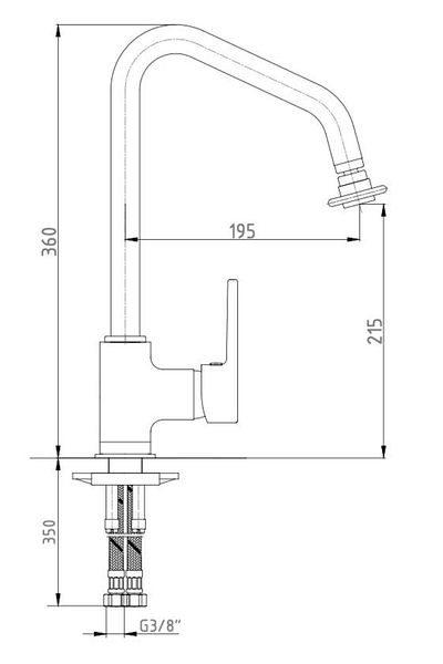 Eca Delta Sink Kitchen Faucet Articulated 102108633