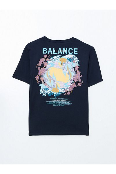 LC Waikiki Crew Neck Printed Combed Cotton Men's T-Shirt