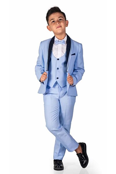 s.t. sebat tekstil Costum de mire cu guler cu sclipici pentru copii SB541