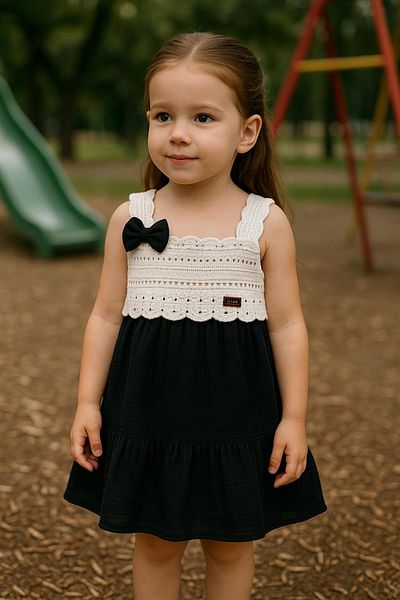 LUNA FSH Braided Muslin Girl's Dress