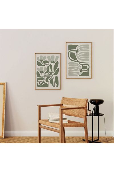 Dekorsiahome Set de masă pentru sufragerie, hol, bucătărie, 2 bucăți, cu cadru din lemn SET3156