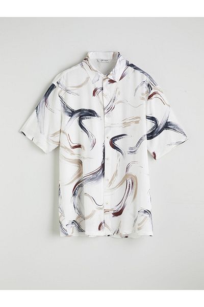 LC Waikiki Regular Fit Short Sleeve Patterned Men's Shirt