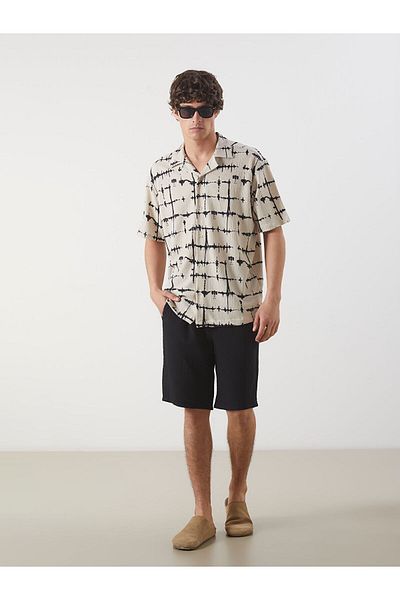 LC Waikiki Ανδρικό σορτς Slim Fit με λεπτομέρεια δεμένη μέση