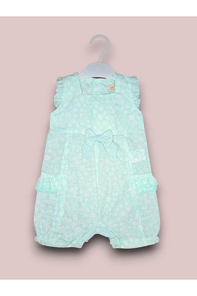 Zero Lady Baby Girl Short Snap Romper Summer Barbatöz Thin Woven Floral Pattern