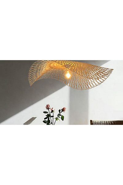 qwell Single Pendant Straw Light with E27 Base and Beautiful Design