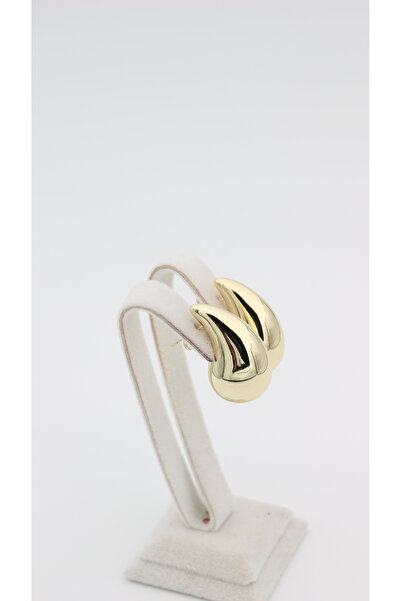 XUPING JEWELRY Stil Incisi/ 14 Ayar Altın Kaplama Büyük Damla Model Küpe