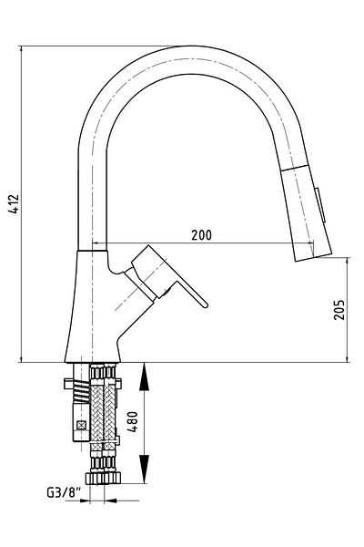 Ar & Yak Ar Liona Spiral Kitchen Sink Faucet102118111