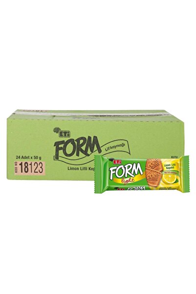 Eti Form Light Limon Lifli Kepekli Bisküvi 50 g x 24 Adet