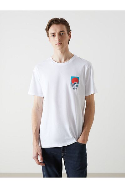 LC Waikiki Crew Neck Short Sleeve Printed Combed Cotton Men's T-Shirt