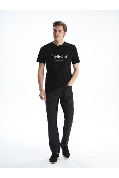 LC Waikiki Tricou pentru bărbați din bumbac pieptănat cu decolteu