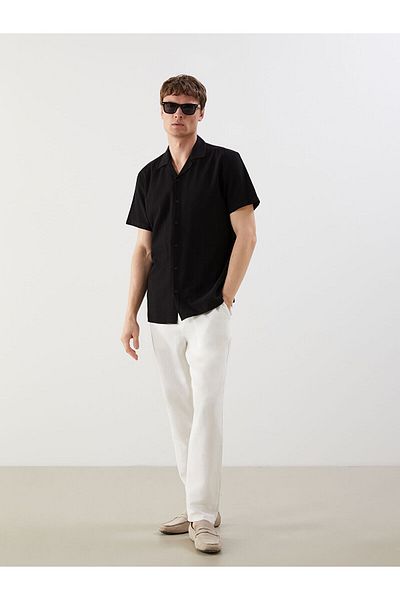 LC Waikiki Ανδρικό πουκάμισο Regular Fit Linen Blend