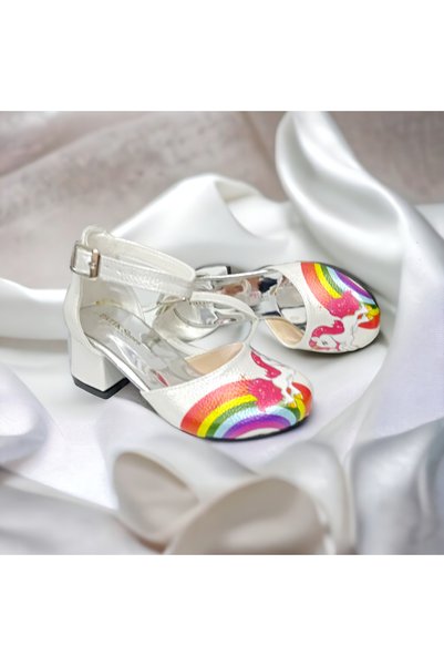 PATİK BEBE KIZ ÇOCUK UNICORN FİGÜRLÜ TOPUKLU AYAKKABI