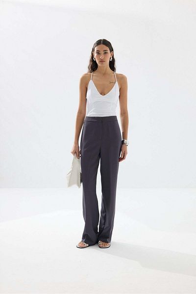 Tailors Room Pleated Trouser Skirt - Gray