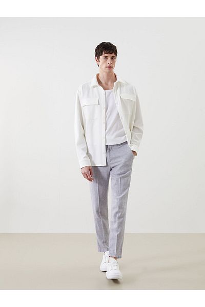 LC Waikiki Standard Pattern Linen Blended Men's Trousers
