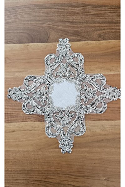 ZESA HOME Fransız Dantelli Zigon Sehpa Örtüsü