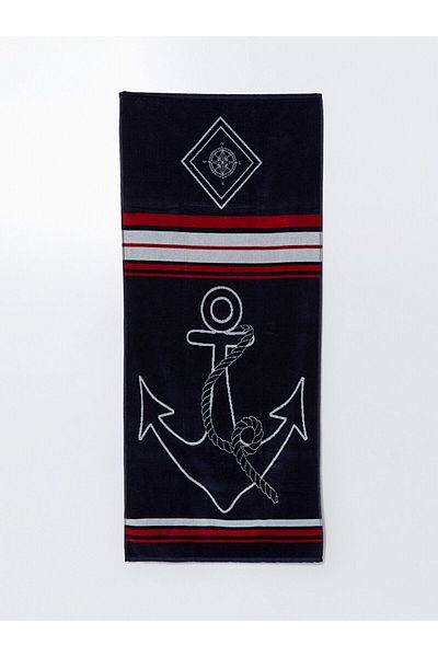 LC Waikiki Ανδρική πετσέτα παραλίας με στάμπα Anchor 70x150 cm