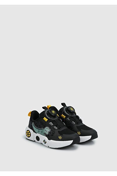 lumberjack T-rex black leather boy's sneaker